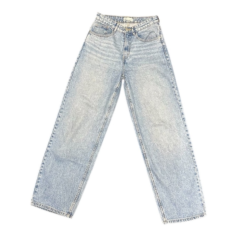 ZARA blue wide leg high waist jeans